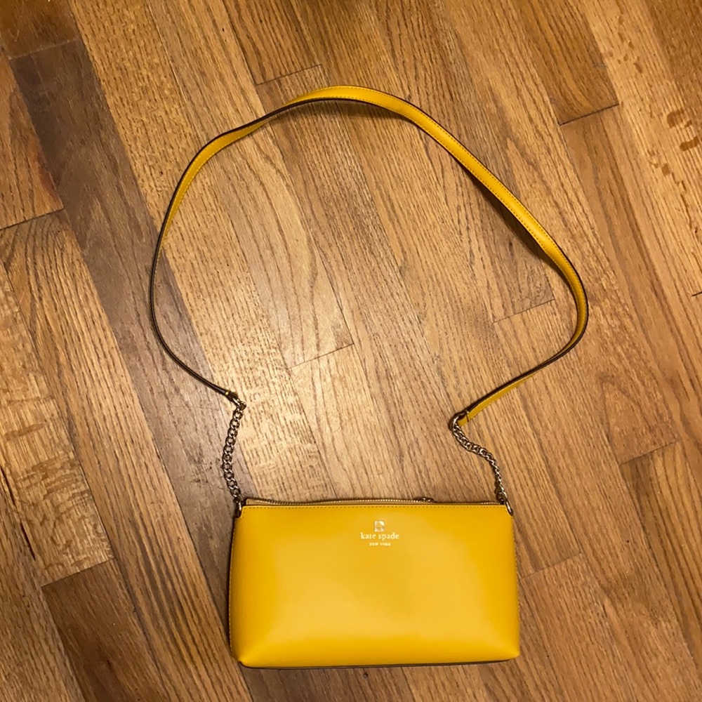 Kate Spade Cross-Body Purse in Mustard Yellow